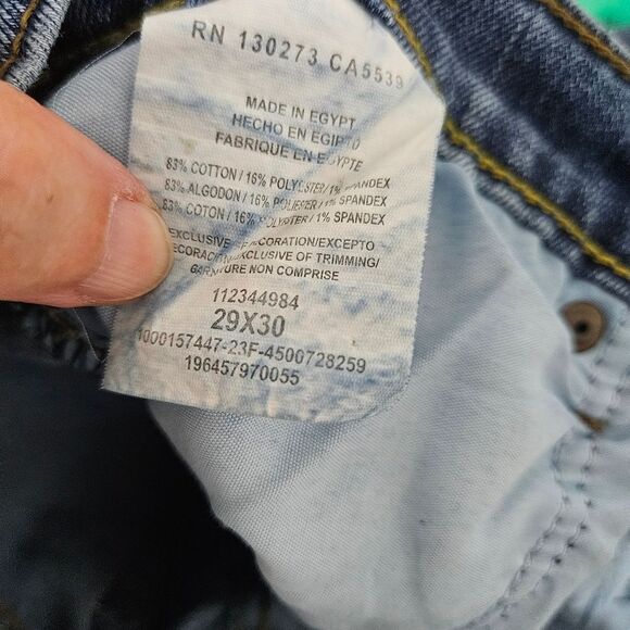 Wrangler Jeans Men's 29x30 (30x29) Blue Relaxed Boot Mid-Rise Medium Wash - Picture 4 of 10